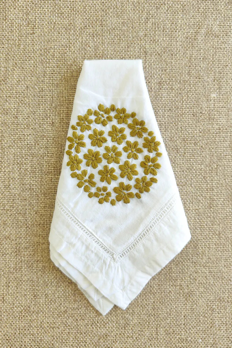 Fabnuma Handcrafted White Chikankari Cotton Face Napkins