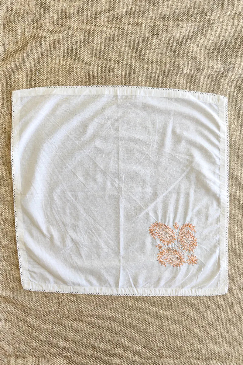 White Color Lucknowi Chikankari Face Napkins