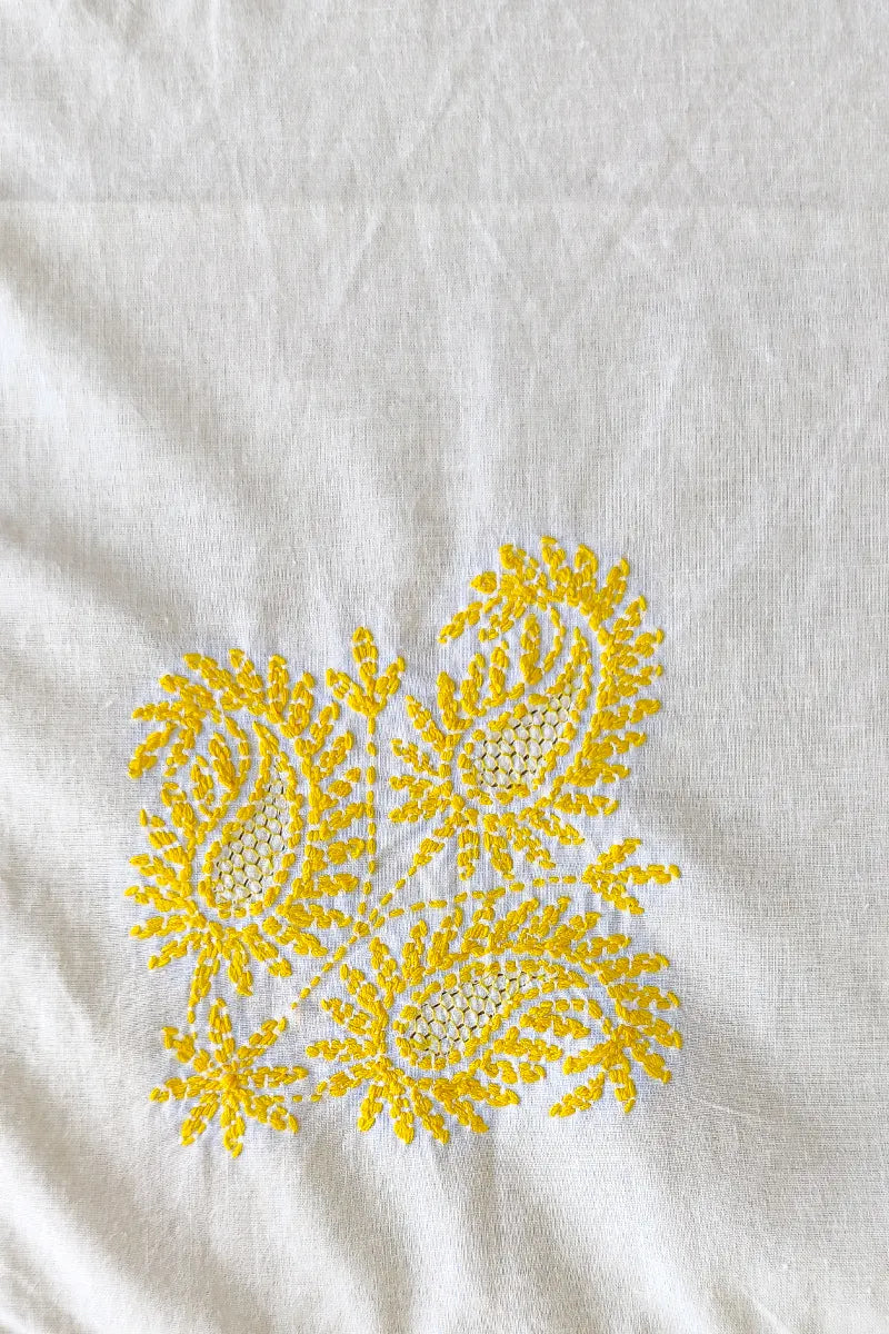 White Color Lucknowi Chikankari Face Napkins